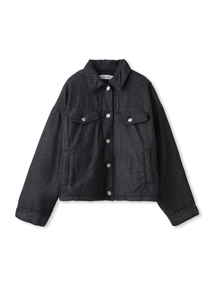 中綿デニムジャケット≪洗濯機で洗える≫