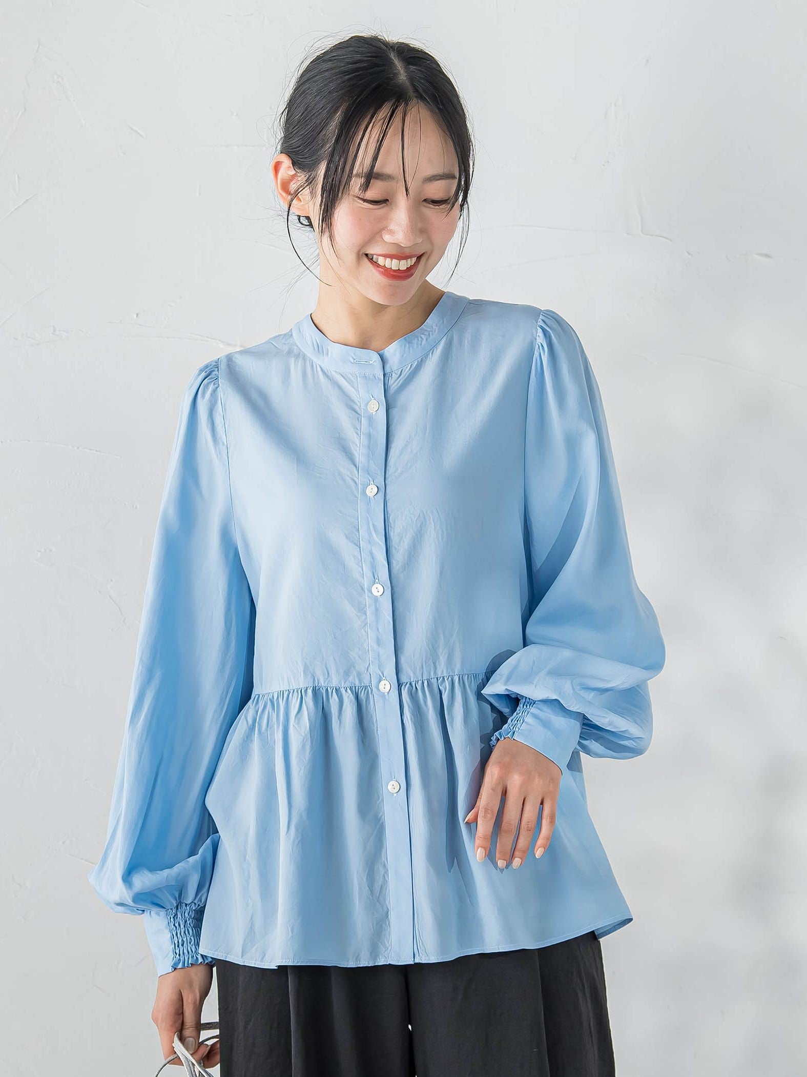 2WAYシアーペプラムシャツ