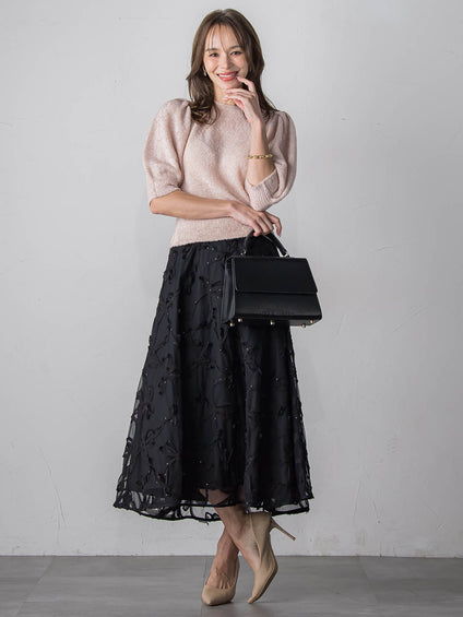 ラメシャギーニット≪手洗い可能≫