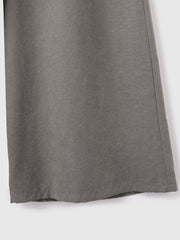 フィブリルサテンラップワイドパンツ≪洗濯機で洗える≫