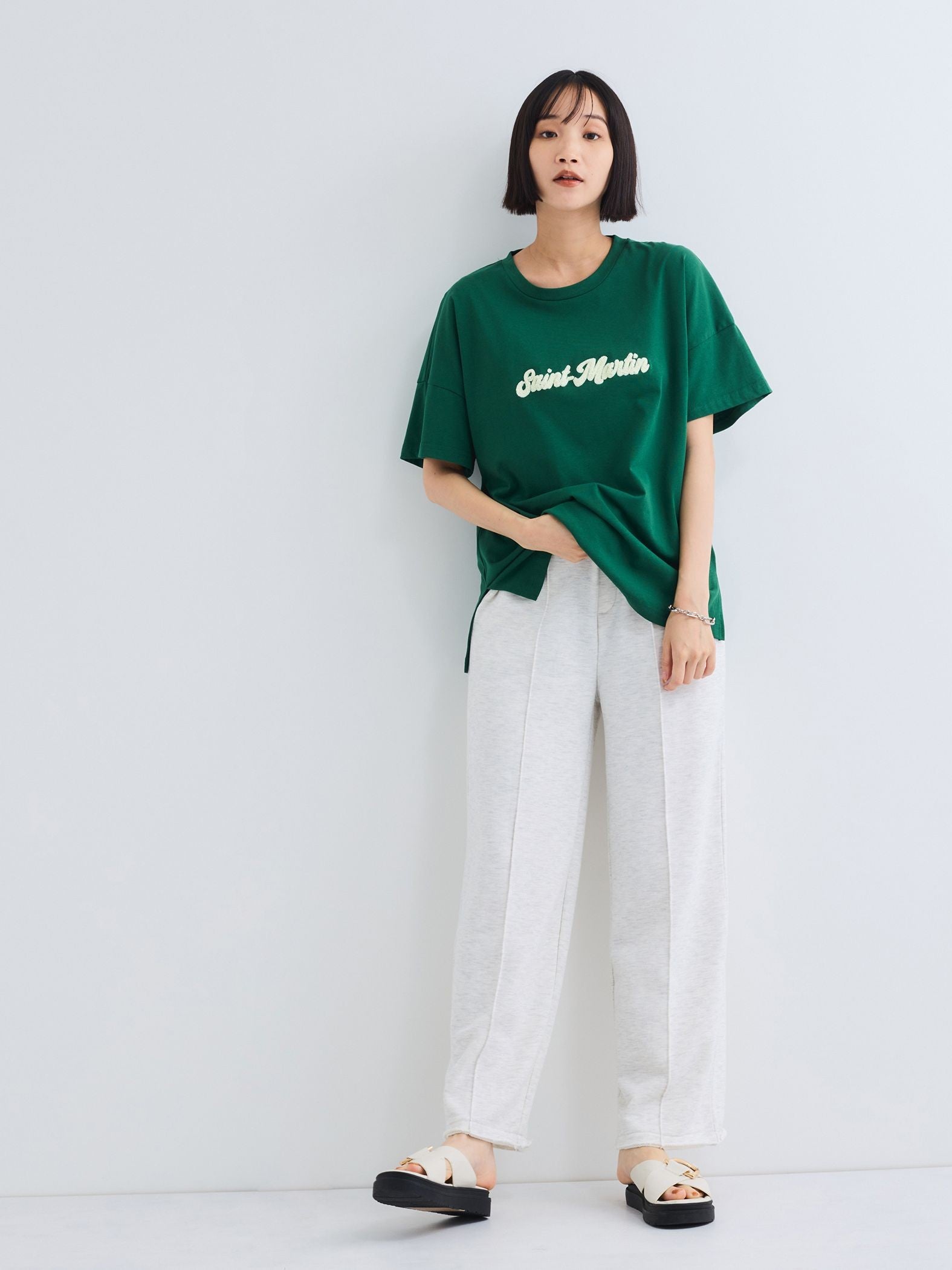 さがら刺繍ロゴTシャツ≪洗濯機で洗える≫