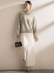 ソフィーツイルストレッチワイドパンツ ≪洗える≫