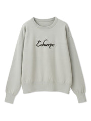 ラメフェザーロゴクルーネックニットプルオーバー≪手洗い可能≫