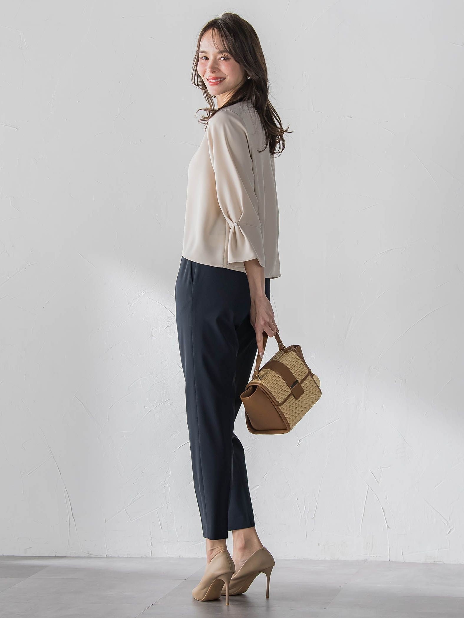 ダブルサテンブラウス