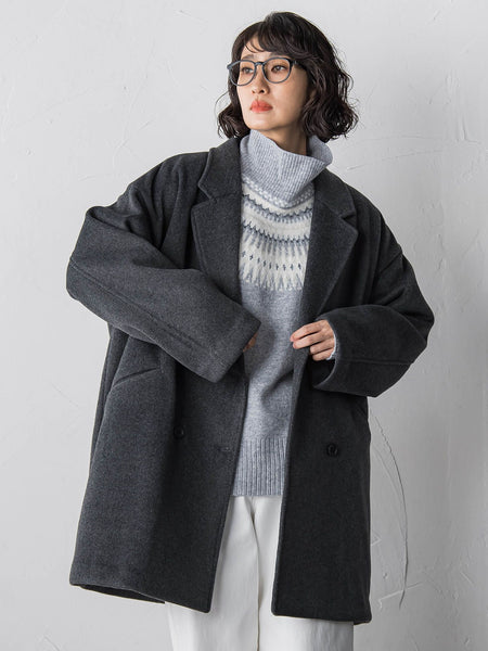 【大きいサイズ】フェアアイル柄ニット