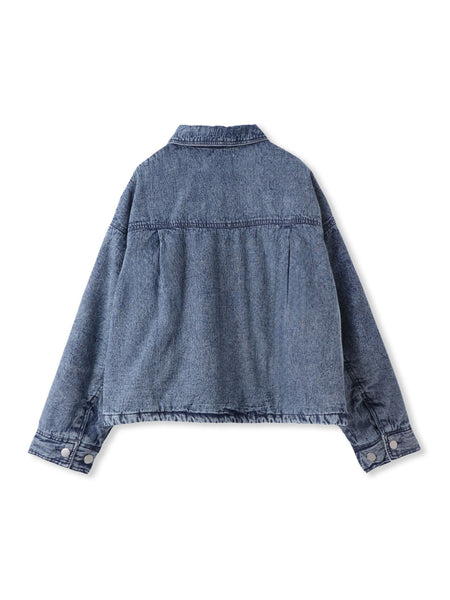 中綿デニムジャケット≪洗濯機で洗える≫