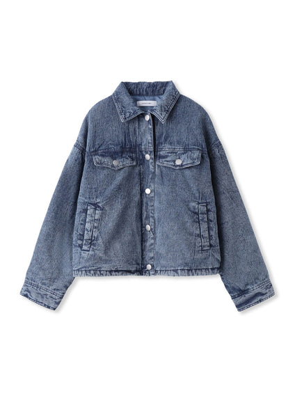 中綿デニムジャケット≪洗濯機で洗える≫