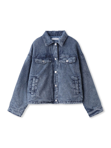 中綿デニムジャケット≪洗濯機で洗える≫