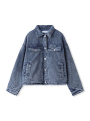 中綿デニムジャケット≪洗濯機で洗える≫