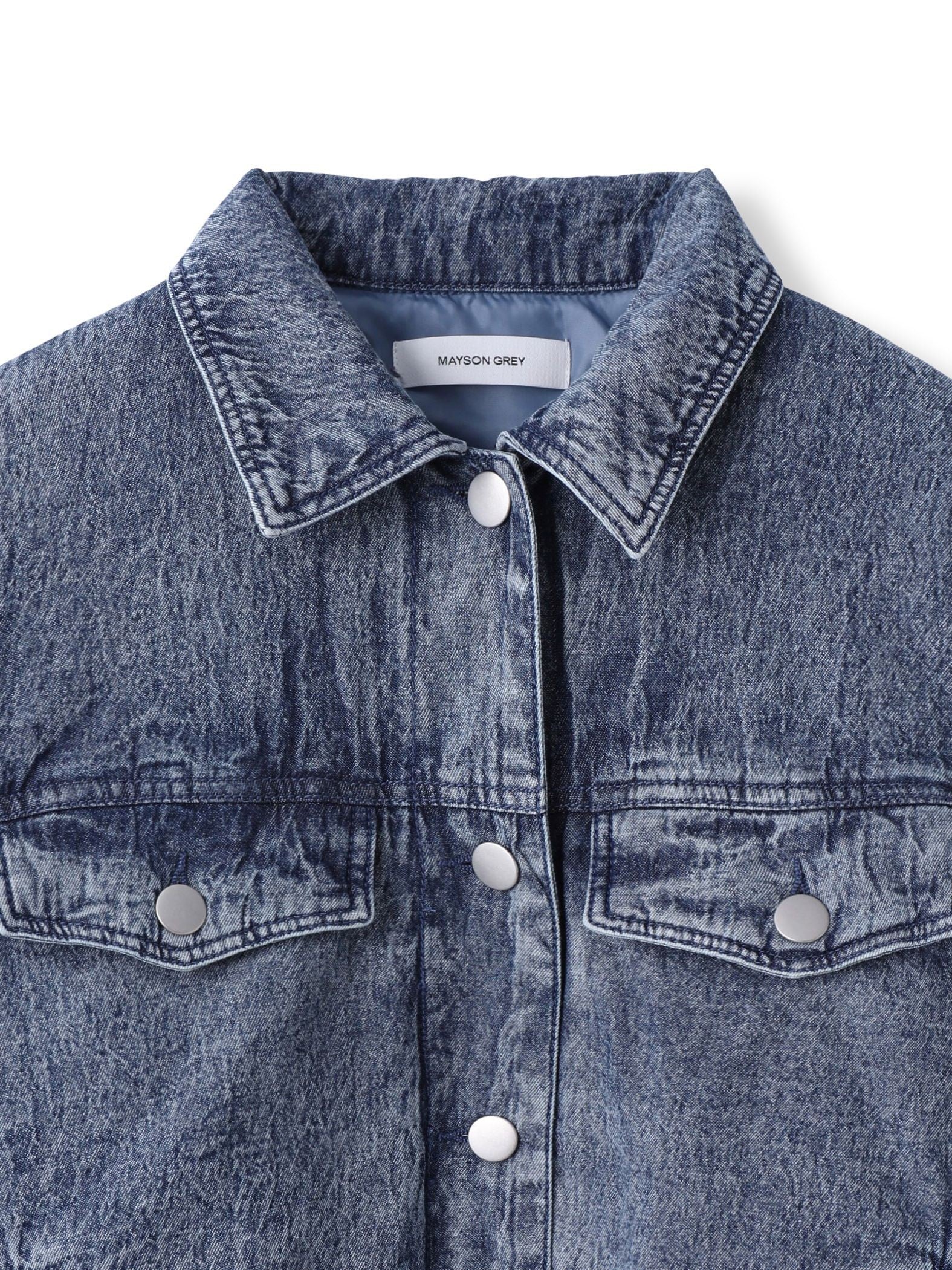 中綿デニムジャケット≪洗濯機で洗える≫