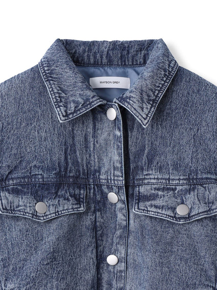 中綿デニムジャケット≪洗濯機で洗える≫