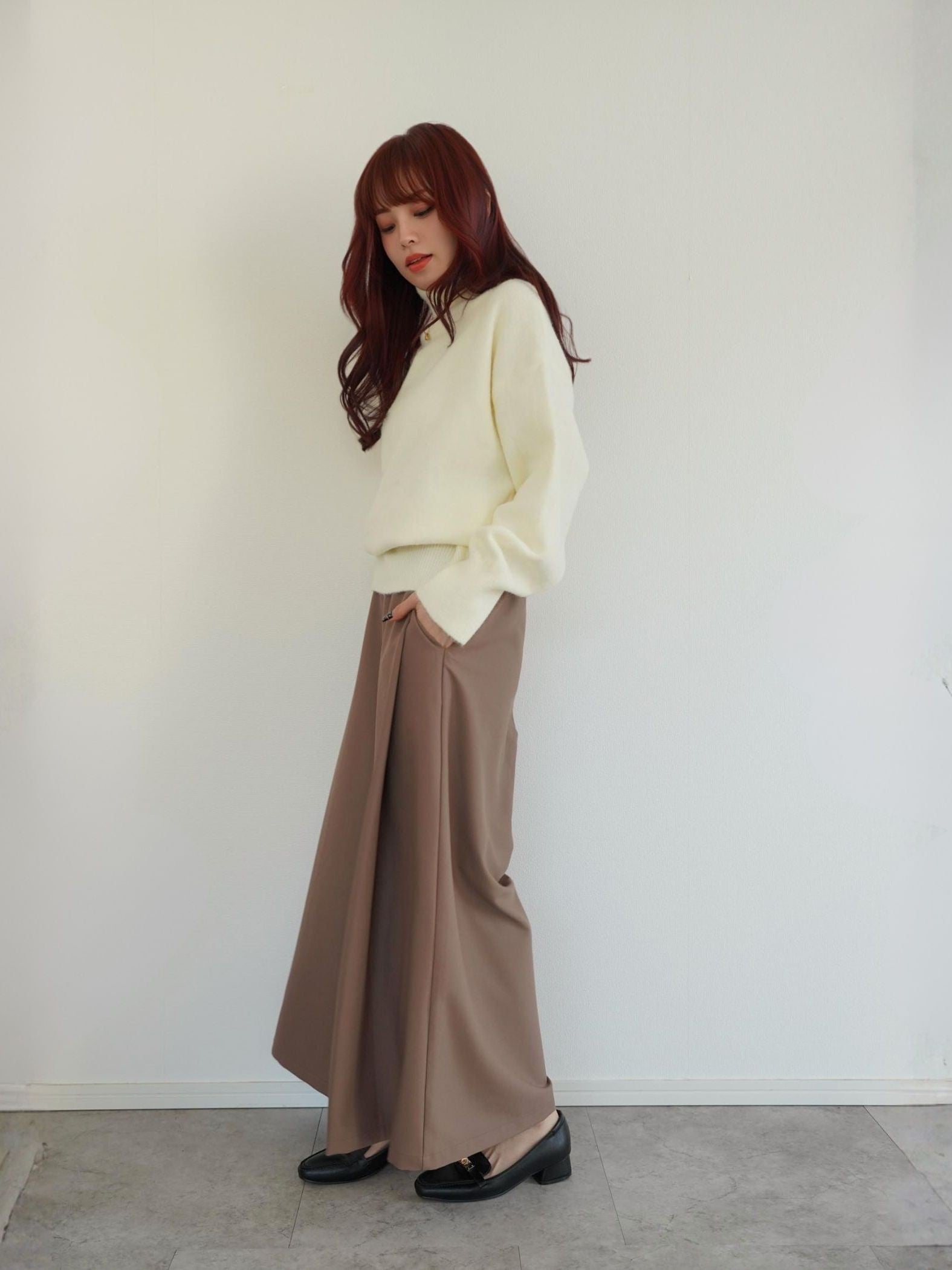 One Tuck Wide Pants≪手洗い可能≫