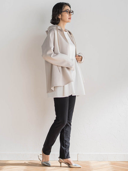 【大きいサイズ】ストレッチダンボールジップパーカー