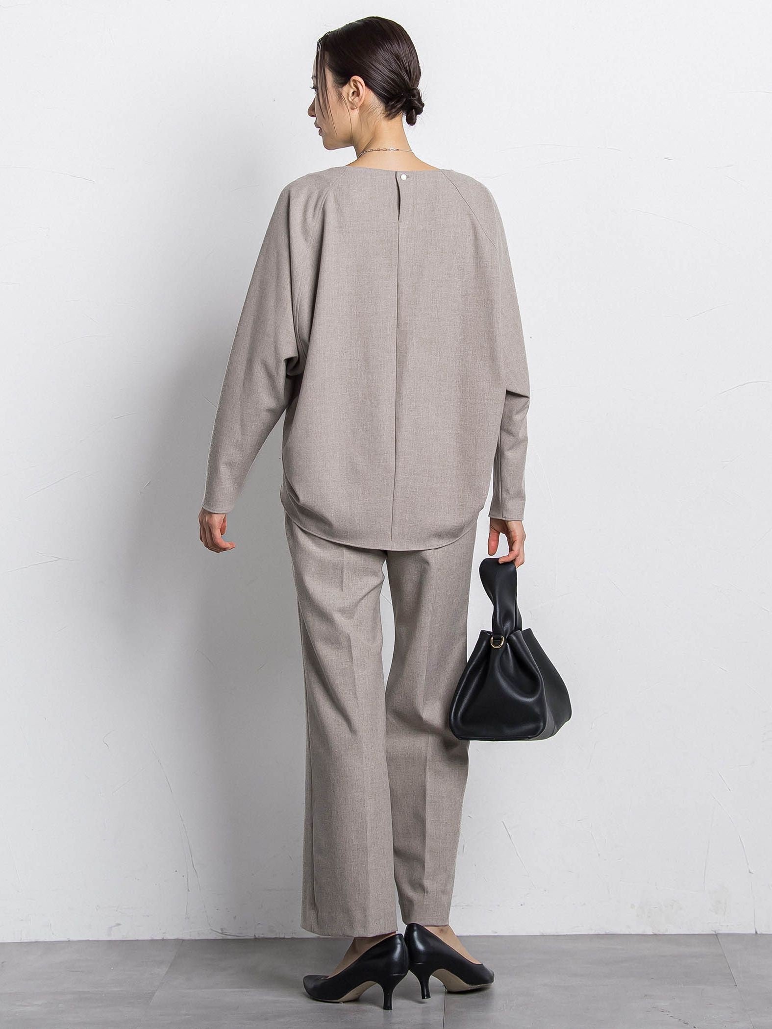 両面起毛ドロップショルダーブラウス≪洗える/セットアップ対応≫