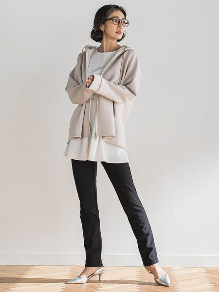 【大きいサイズ】ストレッチダンボールジップパーカー