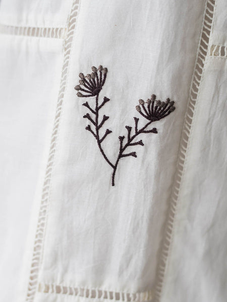 【40周年限定】パッチワーク刺繍オープンカラーシャツ