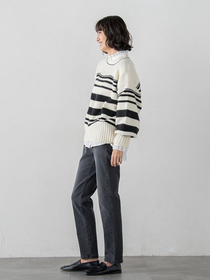 【WEB限定】”ふんわり着心地”ランダムボーダーニット