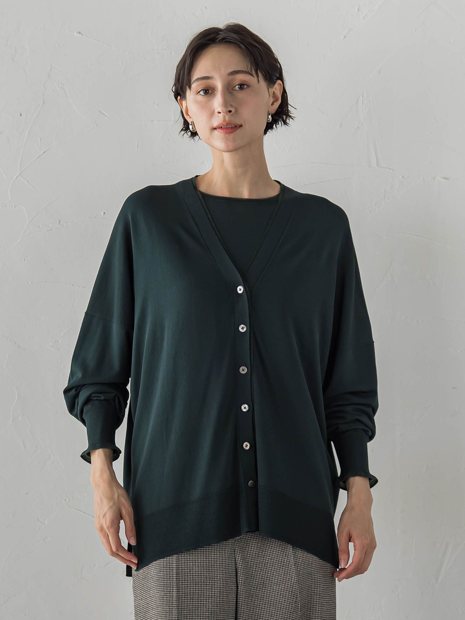 【大きいサイズ】Tシャツニットカーディガン