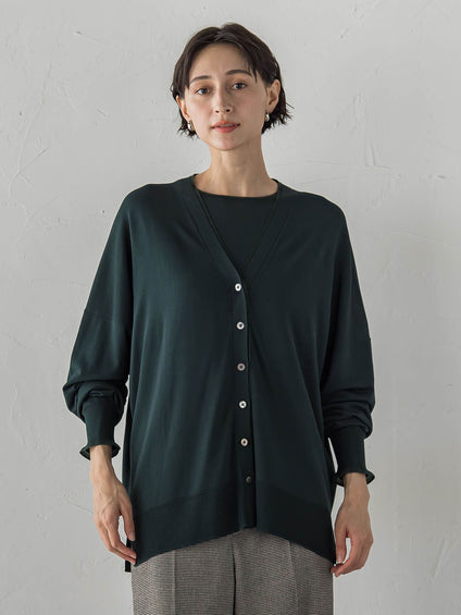 【大きいサイズ】Tシャツニットカーディガン