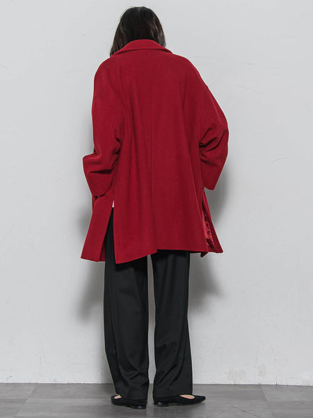 ラムウールダブルカラーコート