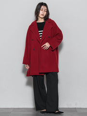 ラムウールダブルカラーコート