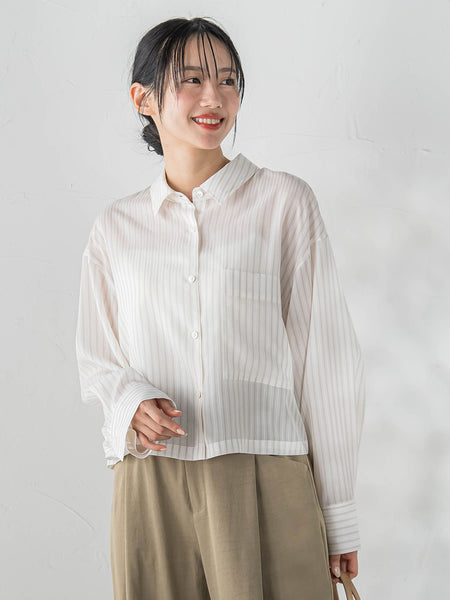 LYOCELL DOBBY STRIPEシャツ