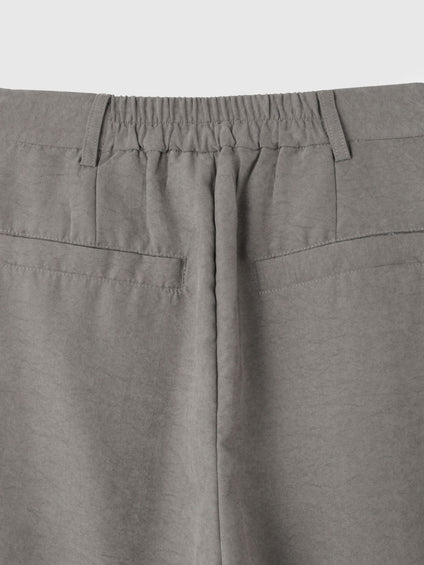 フィブリルサテンラップワイドパンツ≪洗濯機で洗える≫