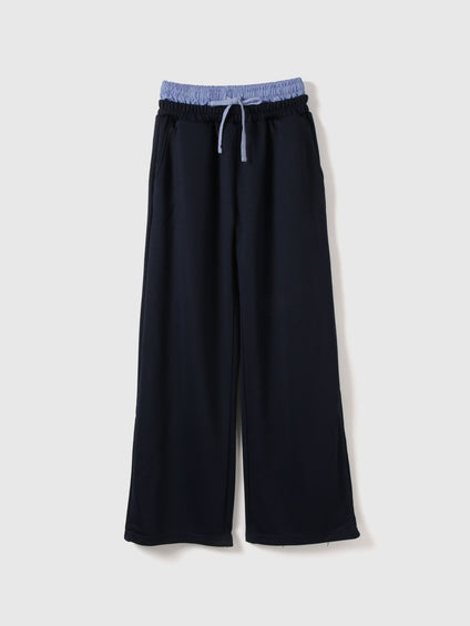 配色ドッキングスウェットパンツ≪セットアップ対応/手洗い可能≫