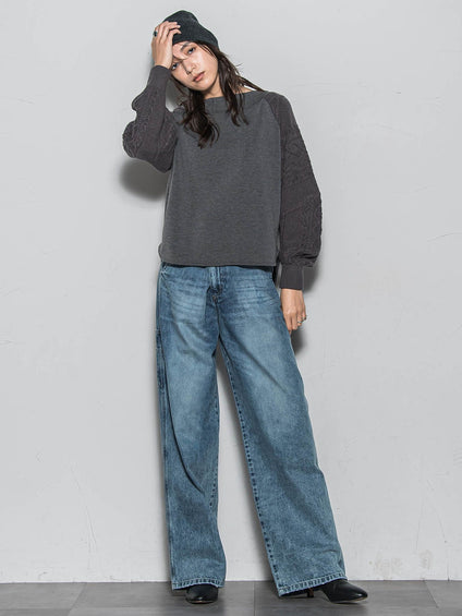 ときめきケーブルニット≪手洗い可能≫