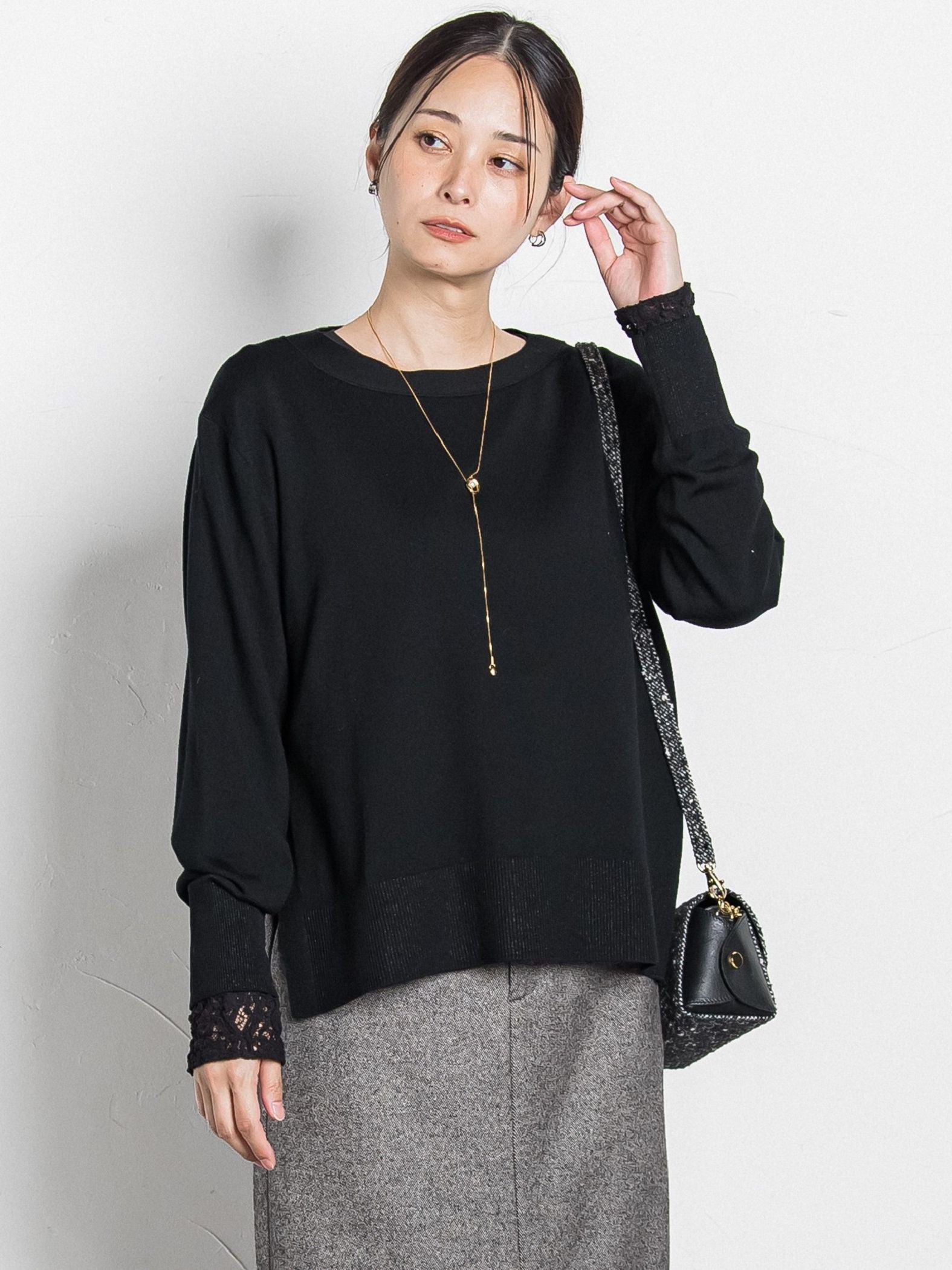 ANGELINAリブスリーブニット≪WEB限定11号/洗える≫