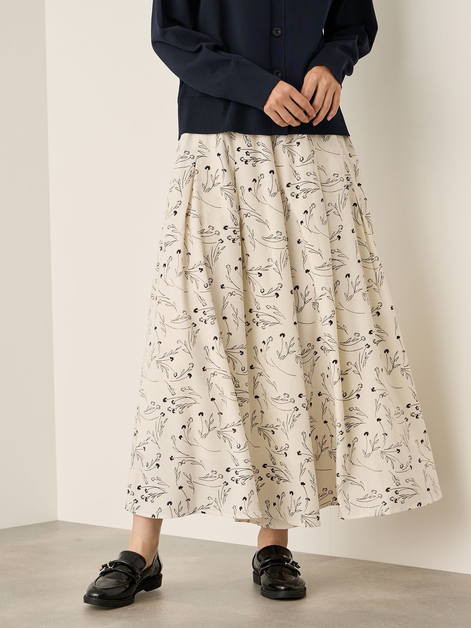 アートフラワースカートライクパンツ≪手洗い可能≫