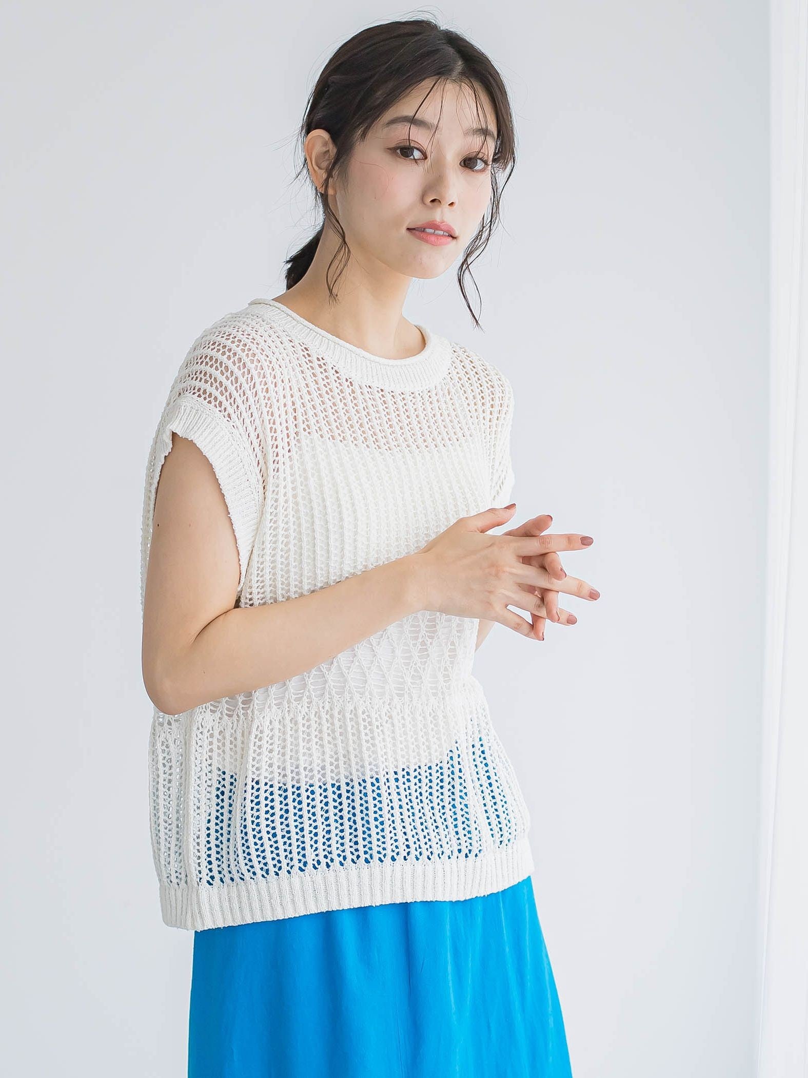 メッシュニットベスト≪手洗い可能≫