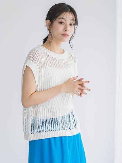 メッシュニットベスト≪手洗い可能≫