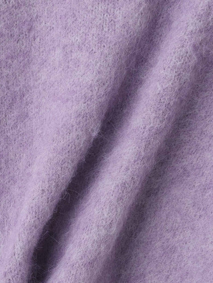 ソフトシャギー起毛メタルボタンカーディガン