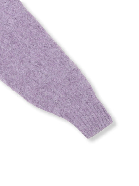 ソフトシャギー起毛メタルボタンカーディガン