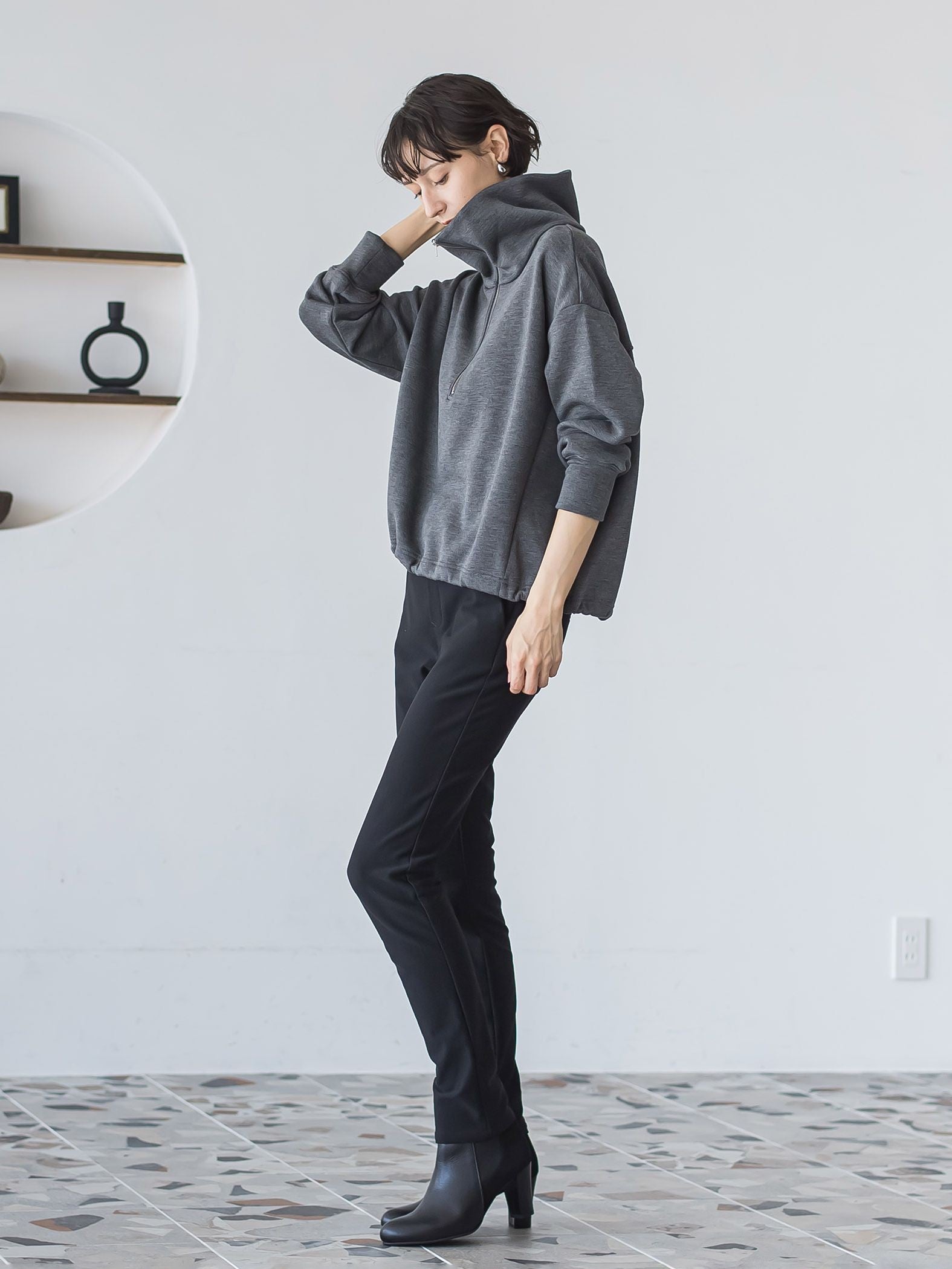 【WEB限定】裏起毛ジッププルオーバー