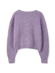 ソフトシャギー起毛メタルボタンカーディガン