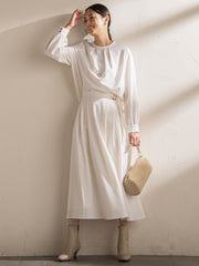 ウールブレンドストレッチブラウス≪セットアップ対応/手洗い可能≫