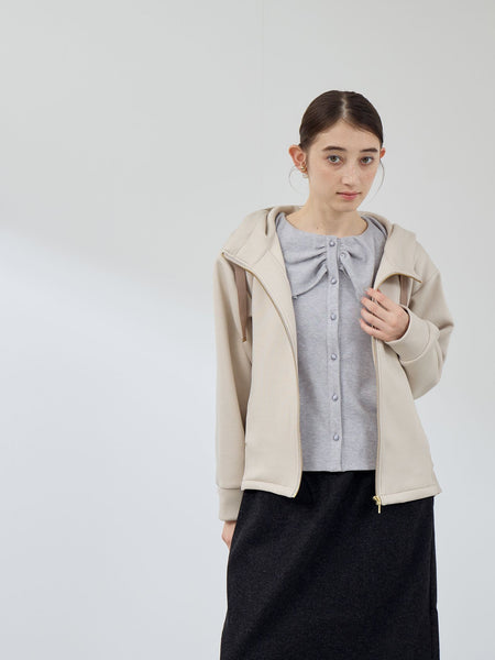 カルゼダンボール異素材切替パーカー