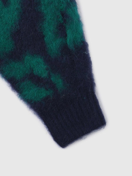 レオパードジャガードシャギーニットプルオーバー