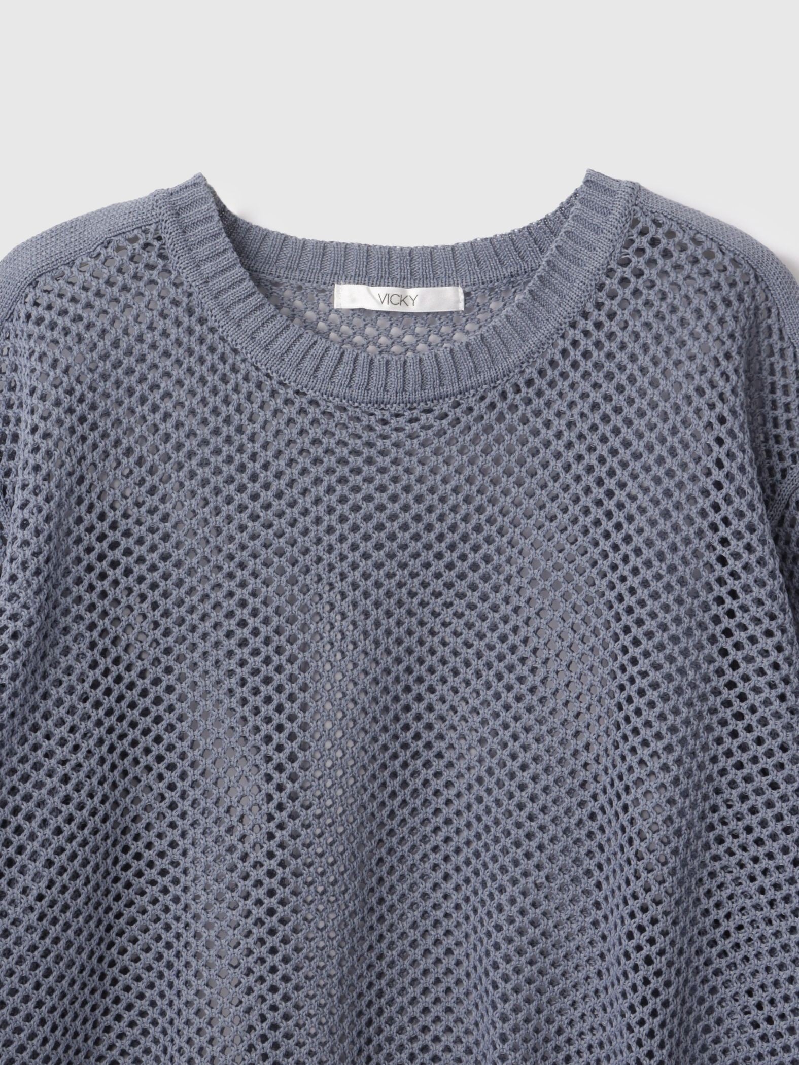 クルーネックワイドプルオーバー