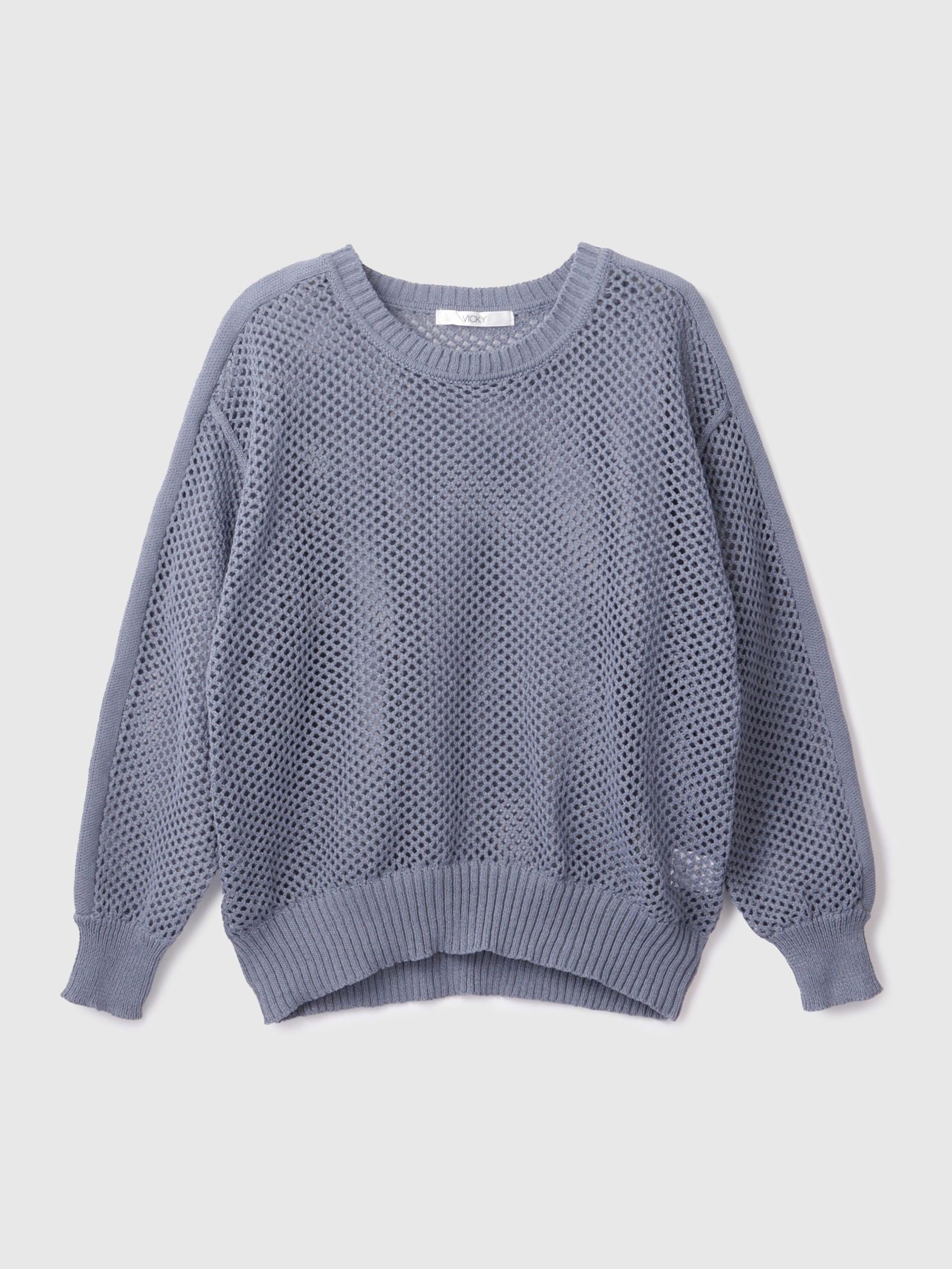 クルーネックワイドプルオーバー