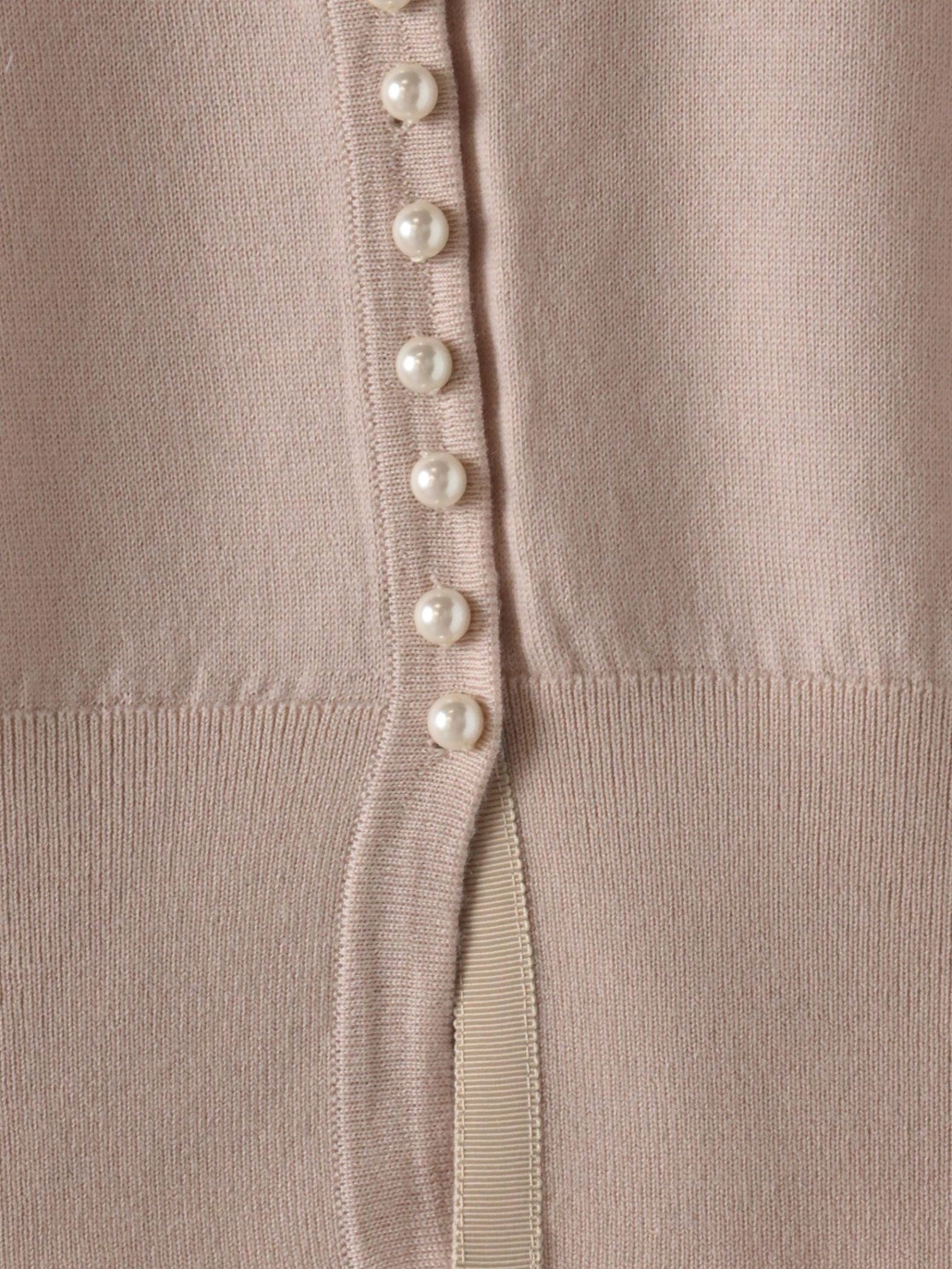 前後2wayパールボタンカーディガン