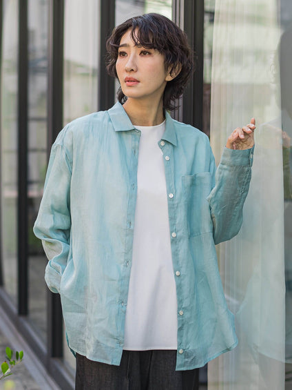 【大きいサイズ】シアーラミーシャツ