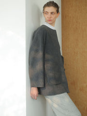 ネックフリルブラウス