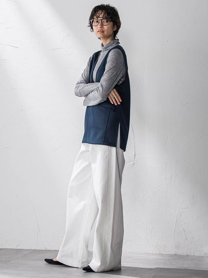 軽量ボンディング3ピーススカートセットアップ≪洗濯機で洗える≫