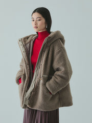 ショートボア中綿ドロストブルゾン