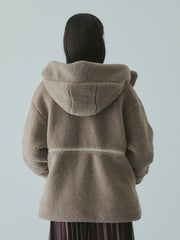 ショートボア中綿ドロストブルゾン