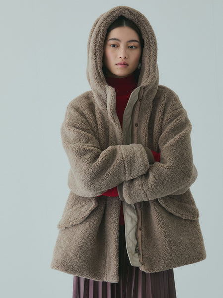 ショートボア中綿ドロストブルゾン