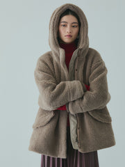 ショートボア中綿ドロストブルゾン